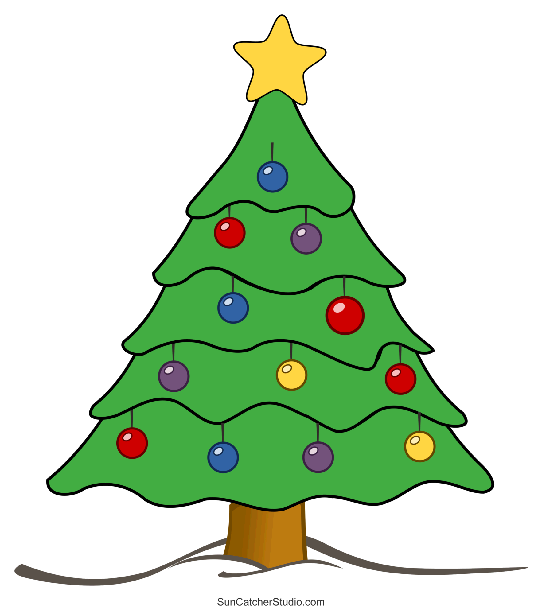 christmas tree templates and stencils (free printable patterns
